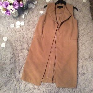NWOT Metaphor Tan Sleeveless Coat